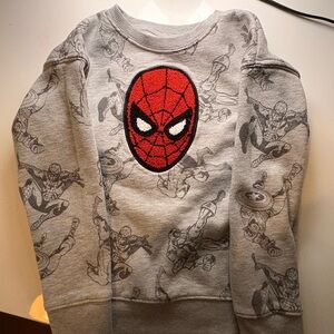 Marvel Spider-Man Gray Kids Crewneck Sweatshirt